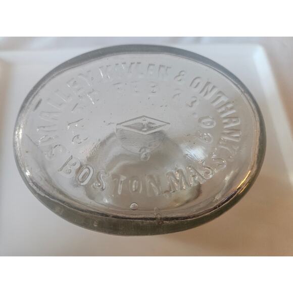 Antique c1910 Improved WEARS Smalley Pint Size Canning Fruit Jar Boston, Mass - Picture 4 of 9